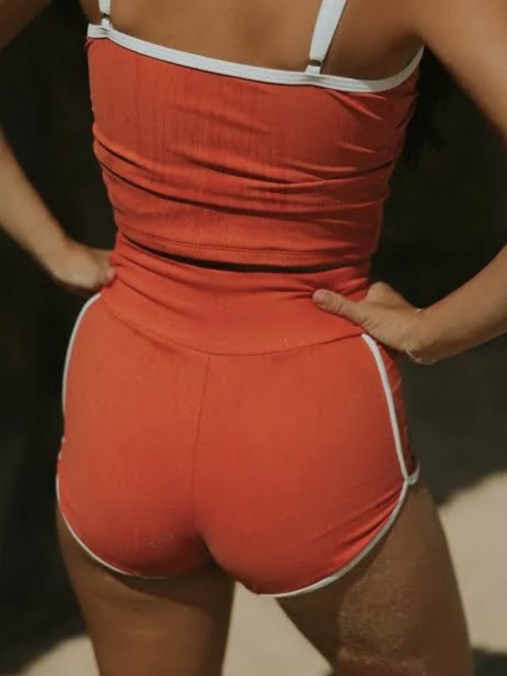 NWT! Geode Women's Coral with White Trim Super flattering! Swim Shorts XXSMALL - Picture 6 of 8